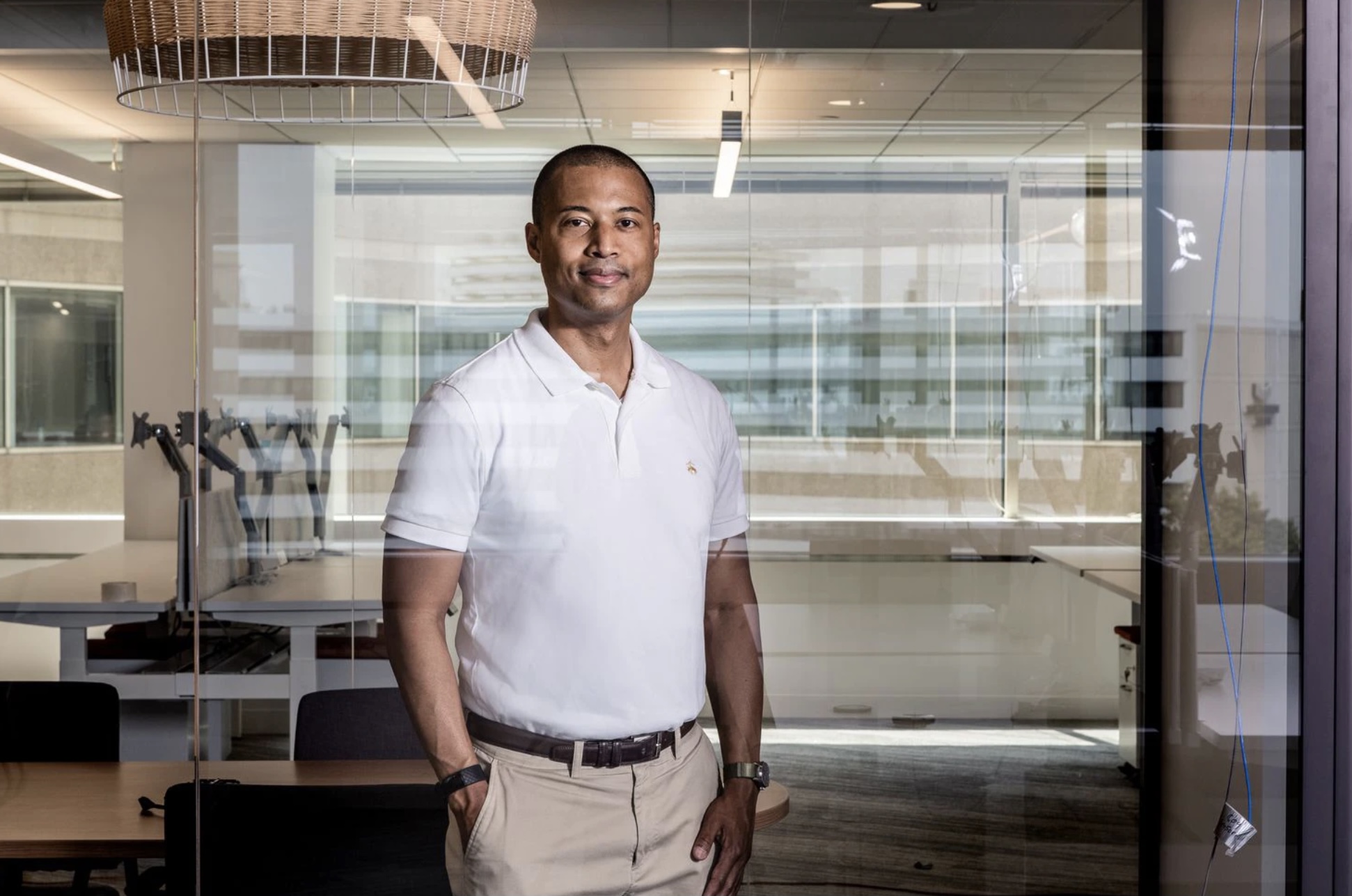 Alix Guerrier, CEO of °ϲ, stands in the nonprofits new headquarters after months of working from home