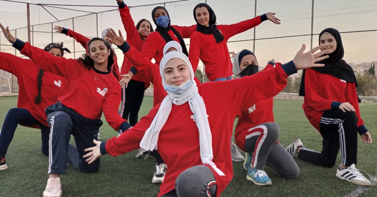 Girls enjoying sport in Jordan.